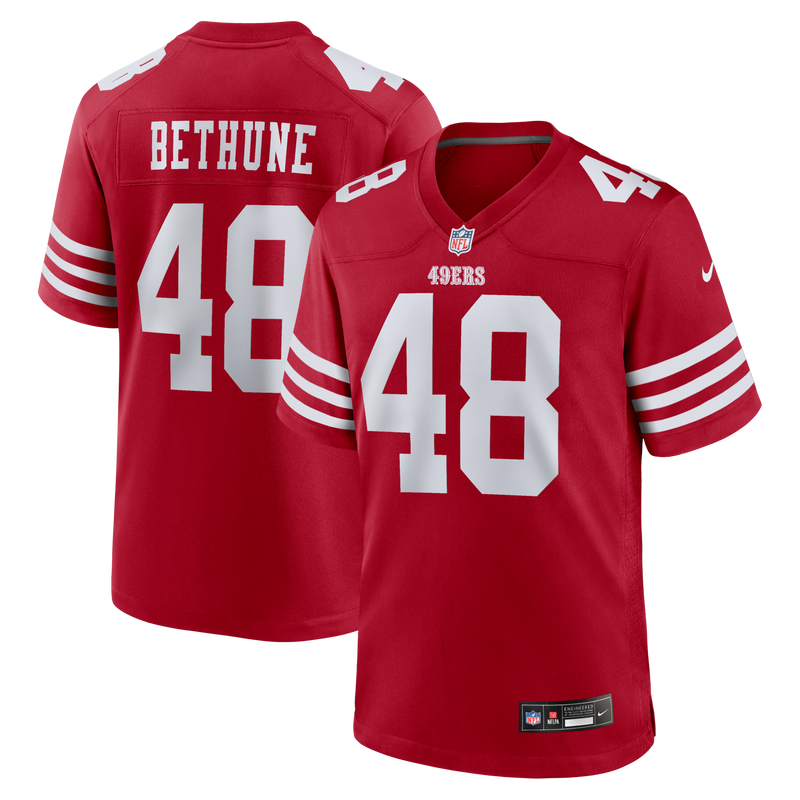 San Francisco 49ers Tatum Bethune Scarlet jersey – view 1