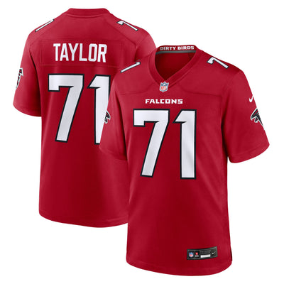 Atlanta Falcons Jawaan Taylor Nike Red Team Game Jersey