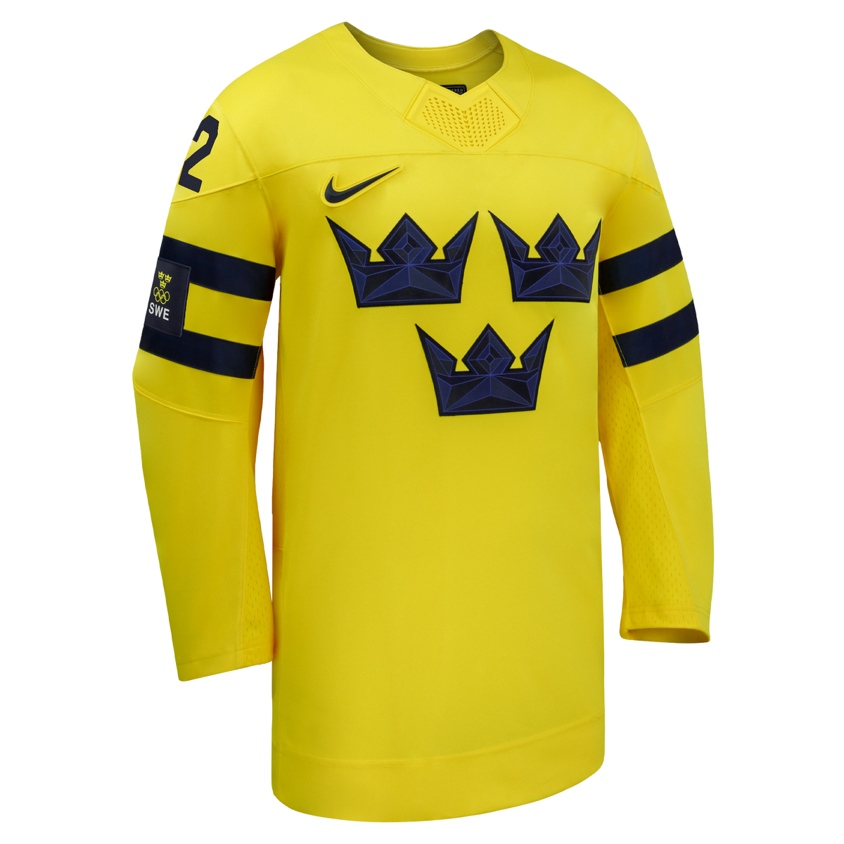 Sweden Hockey Gabriel Landeskog Nike Yellow 2026 Away Replica Jersey
