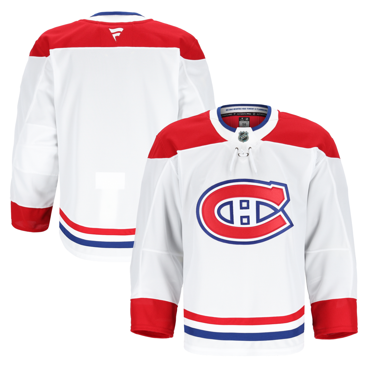 Montreal Canadiens Fanatics White Away Authentic Pro Jersey