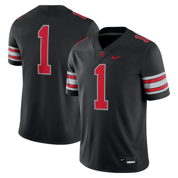 #1 Ohio State Buckeyes Nike Alternate Game Football Jersey - Black