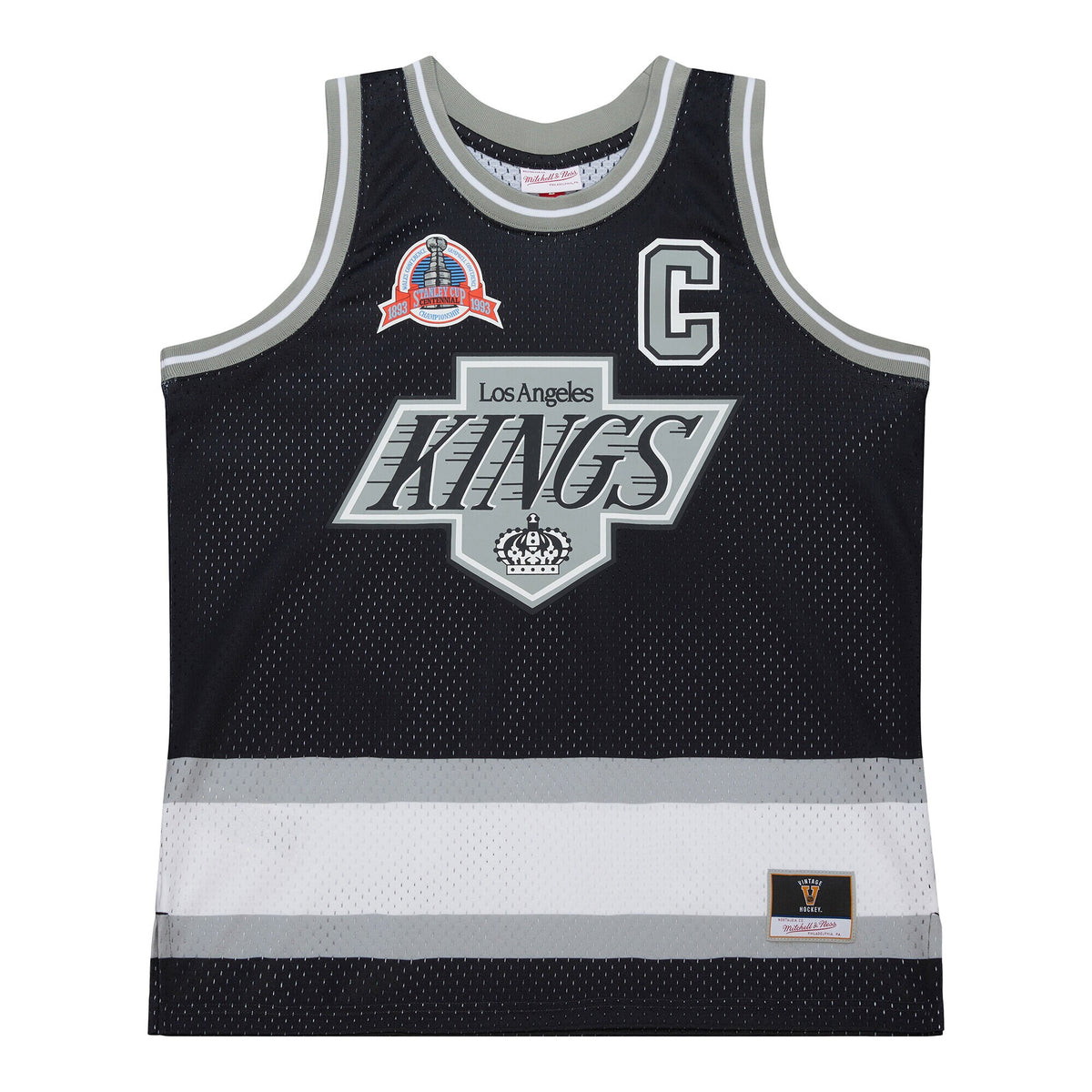 Los Angeles Kings Wayne Gretzky Mitchell & Ness Black Maxxed Out Fashion Basketball Jersey