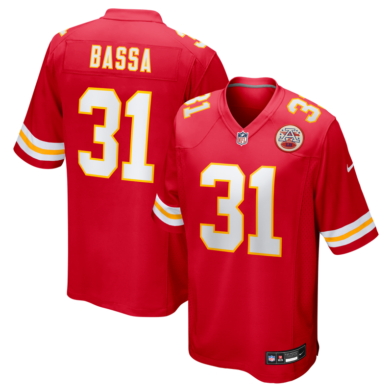 Kansas City Chiefs Jeffrey Bassa Red jersey – view 1