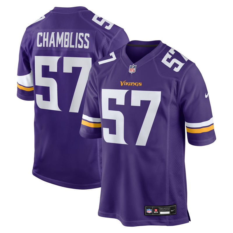 Minnesota Vikings Chaz Chambliss Purple jersey – view 1