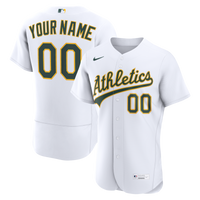 Athletics Nike White Home Authentic Custom Jersey