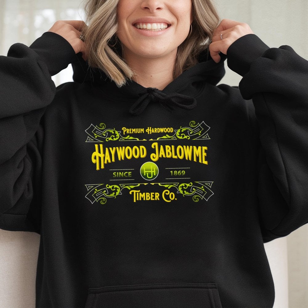Haywood Jablowme Timber Co. Hoodie | Funny Woodworker Graphic Design | Premium Cotton Blend | Gift For Men And Women Who Love