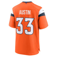 Denver Broncos Brent Austin Nike Orange Team Game Jersey