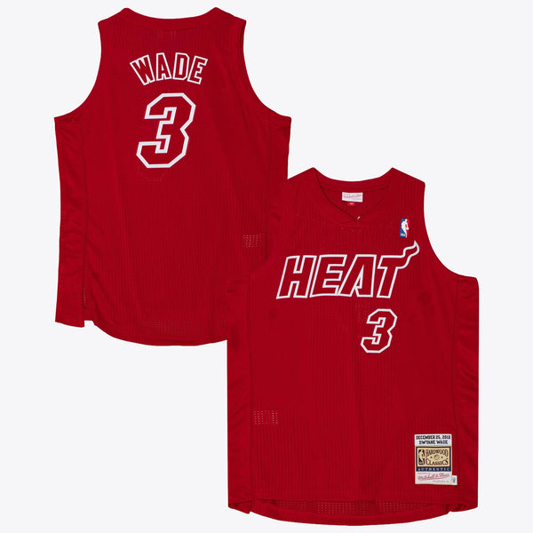 Miami Heat Mitchell & Ness Dwyane Wade 2012 Christmas Day Authentic Jersey - Scarlet