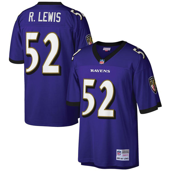 Baltimore Ravens Ray Lewis Mitchell & Ness Purple Big & Tall 2000 Retired Player Replica Jersey