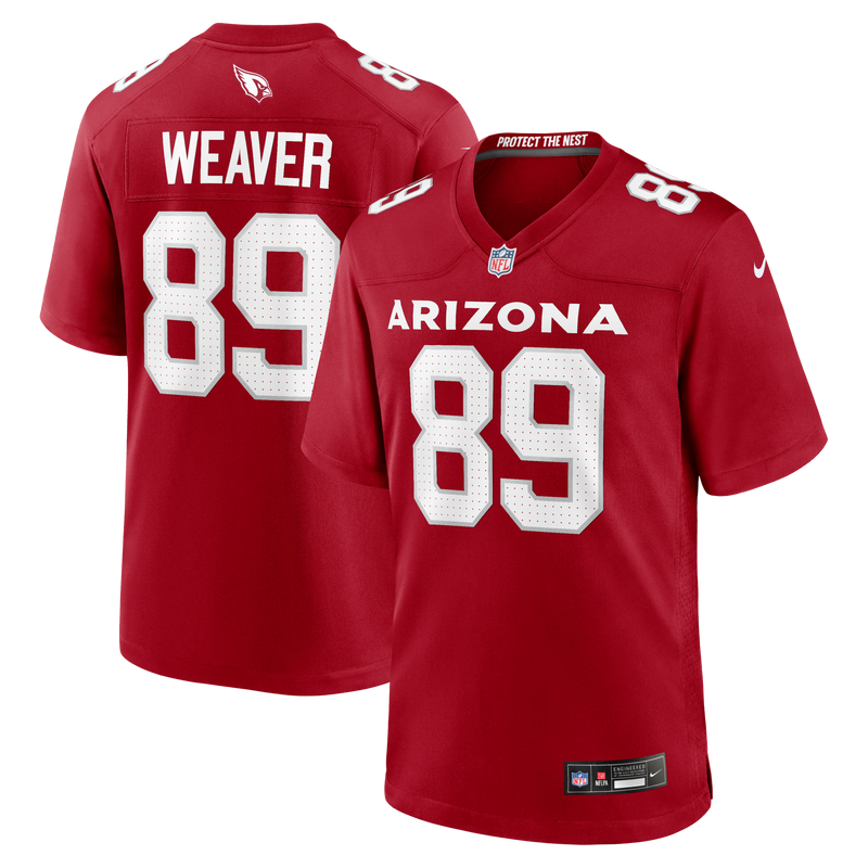 Arizona Cardinals Xavier Weaver Cardinal jersey – view 1