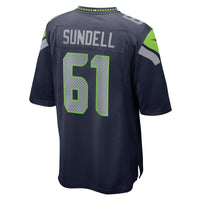 Seattle Seahawks Jalen Sundell Navy jersey – view 4