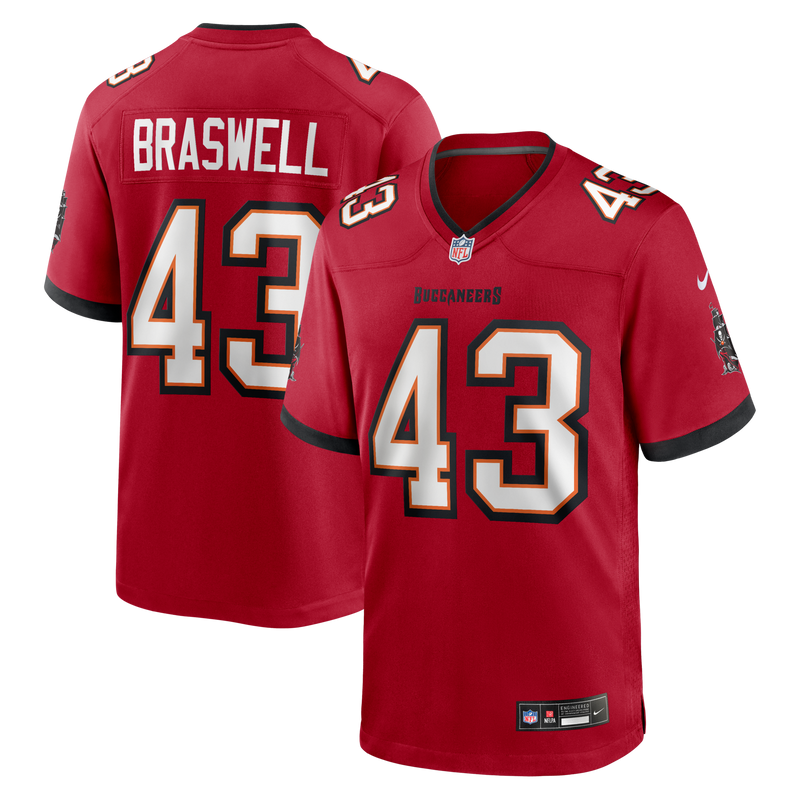 Tampa Bay Buccaneers Chris Braswell Red jersey – view 1
