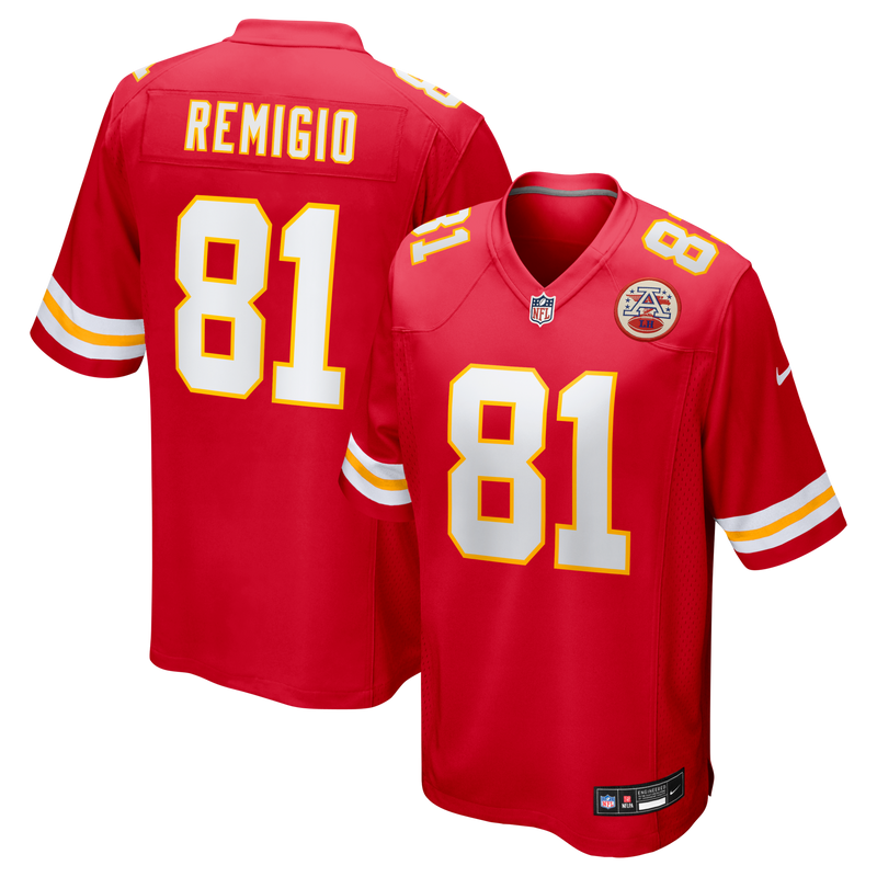 Kansas City Chiefs Nikko Remigio Red jersey – view 1