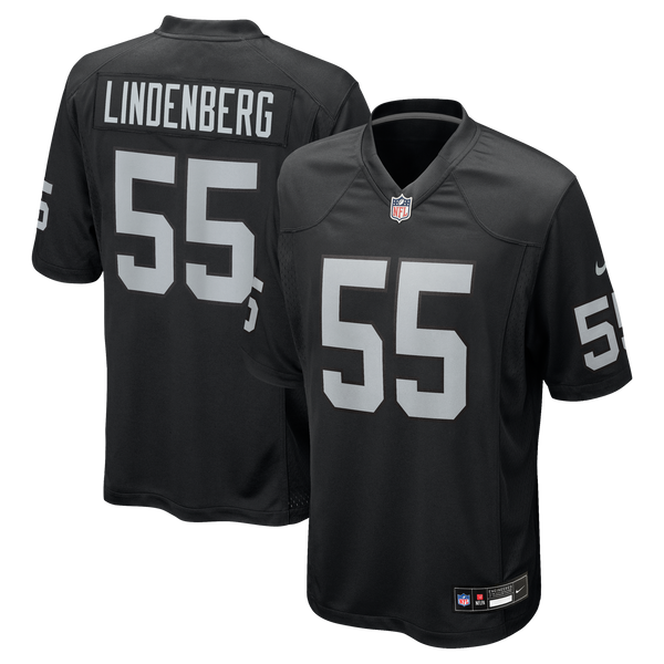 Las Vegas Raiders Cody Lindenberg Nike Black Team Game Jersey
