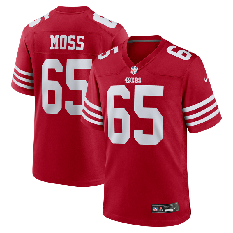 San Francisco 49ers Drew Moss Scarlet jersey – view 1