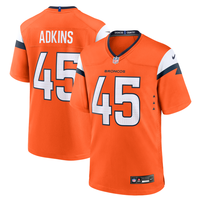 Denver Broncos Nate Adkins Orange jersey – view 1