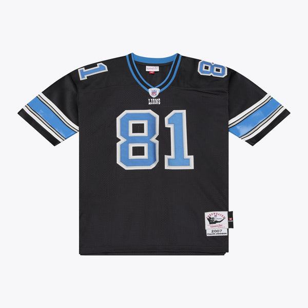 Detroit Lions Calvin Johnson Mitchell & Ness Black 2007 Authentic Throwback Jersey