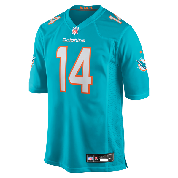 Miami Dolphins Quinn Ewers Nike Aqua Team Game Jersey