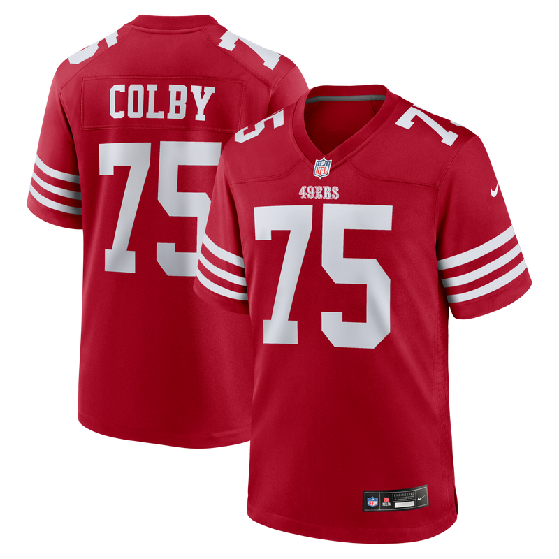 San Francisco 49ers Connor Colby Scarlet jersey – view 1