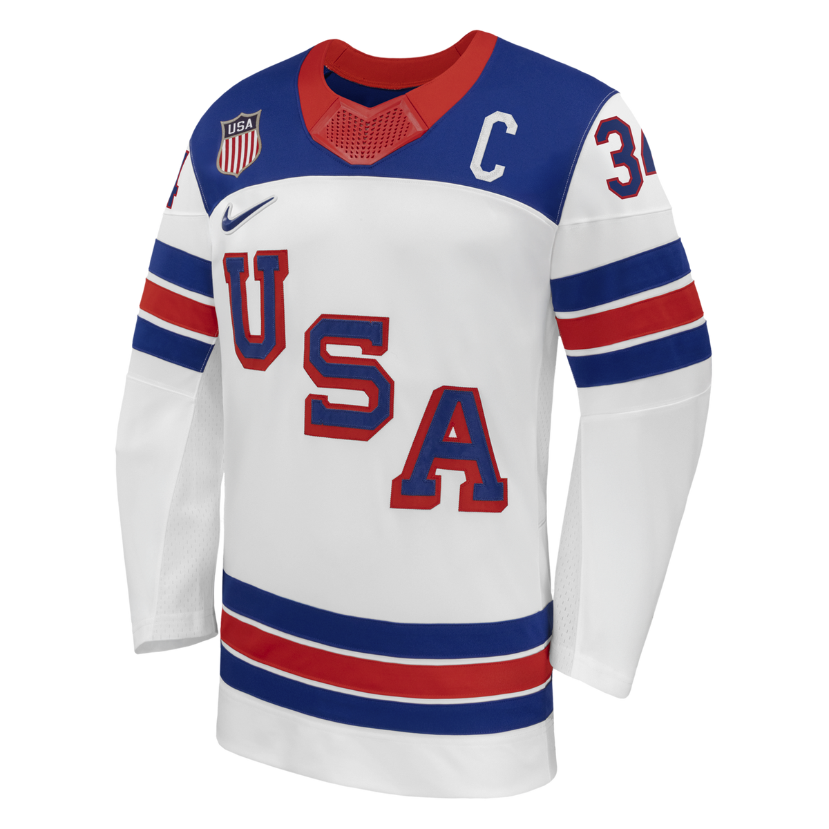 Auston Matthews Nike White US Hockey 2026 Away Replica Jersey