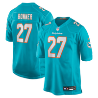 Miami Dolphins Ethan Bonner Aqua jersey – view 1