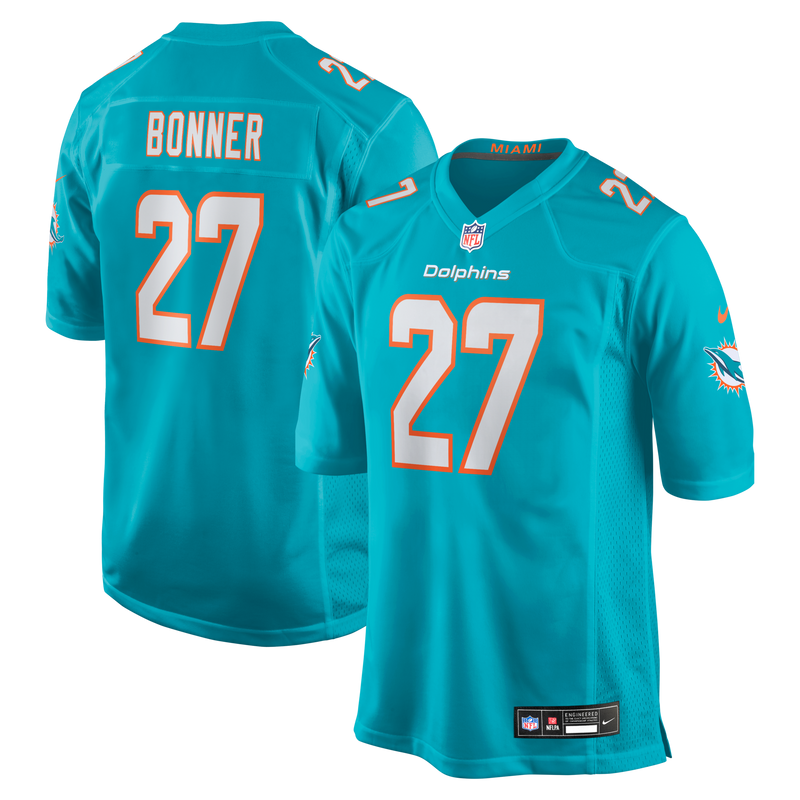 Miami Dolphins Ethan Bonner Aqua jersey – view 1