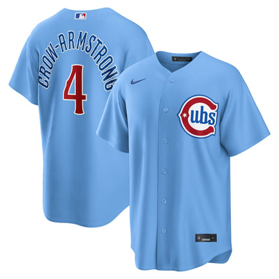 Chicago Cubs Pete Crow-Armstrong Nike Light Blue Alternate Replica Jersey