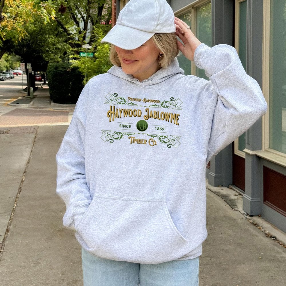 Haywood Jablowme Timber Co. Hoodie | Funny Woodworker Graphic Design | Premium Cotton Blend | Gift For Men And Women Who Love