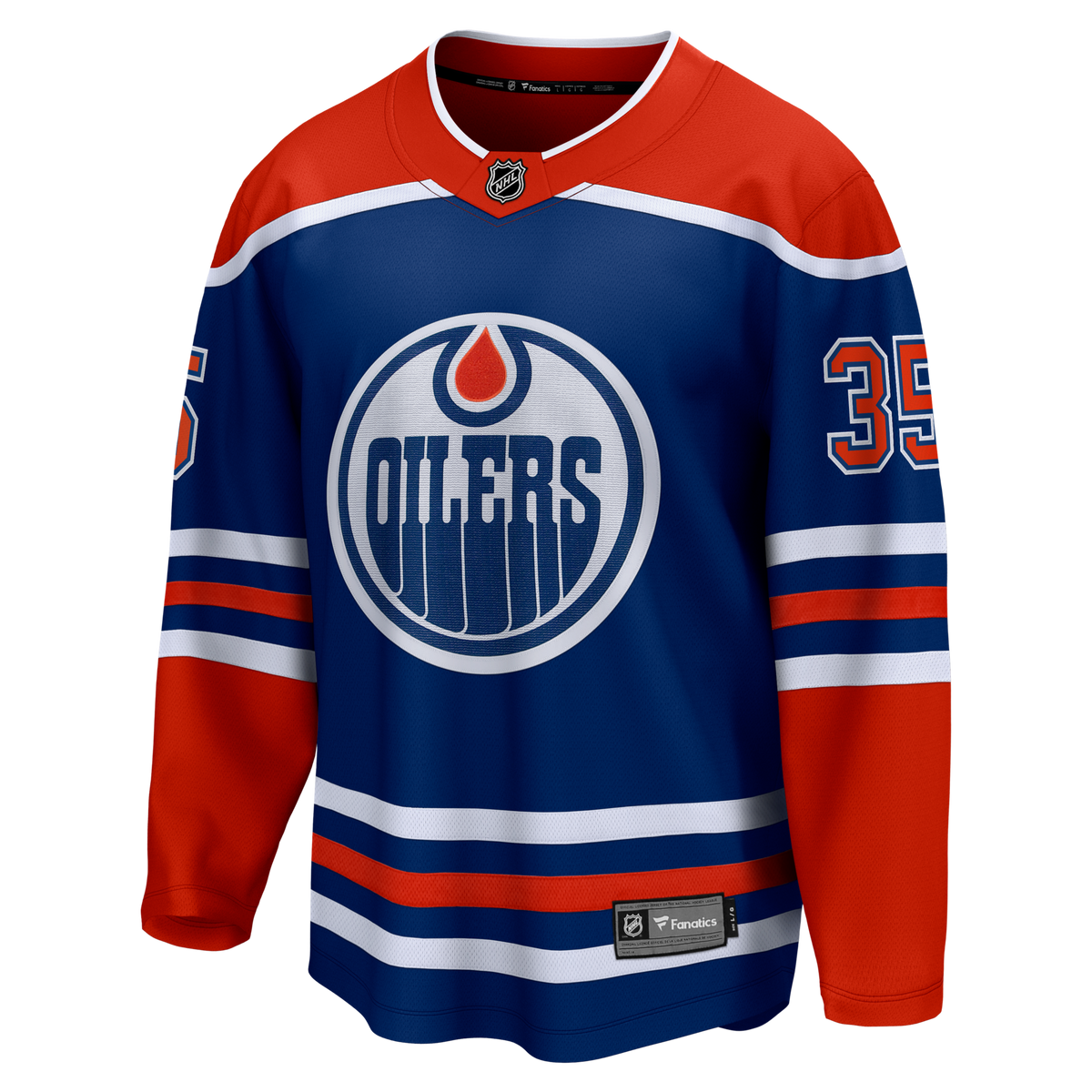 Edmonton Oilers Tristan Jarry Fanatics Royal Home Premier Breakaway Player Jersey