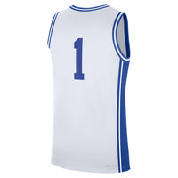 #1 Duke Blue Devils Nike Home Replica Jersey - White
