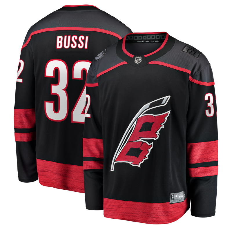 Carolina Hurricanes Brandon Bussi Fanatics Black Home Breakaway Jersey