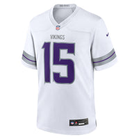 Minnesota Vikings Dallas Turner White jersey – view 3