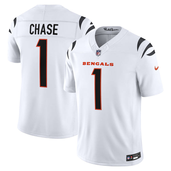 Cincinnati Bengals Ja'Marr Chase Nike White Vapor F.U.S.E. Printed Limited Jersey