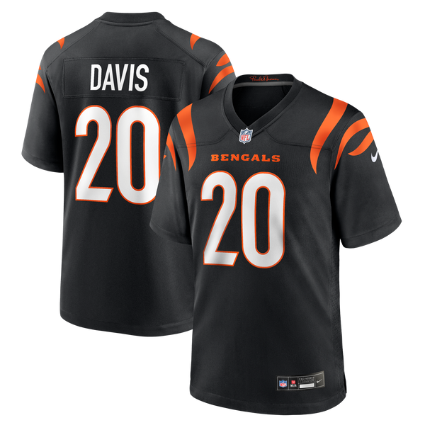 Cincinnati Bengals Tacario Davis Nike Black Team Game Jersey