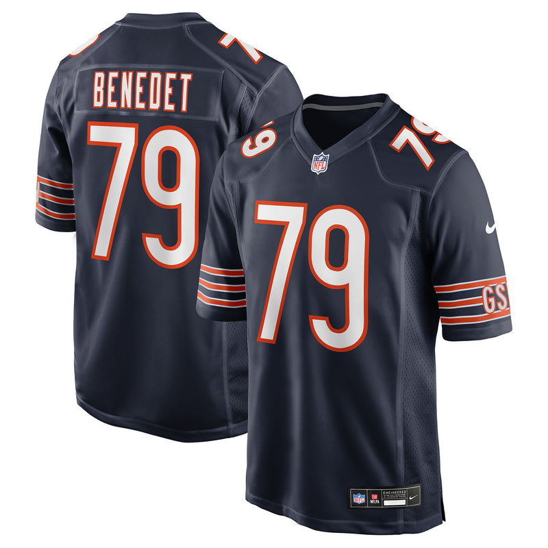 Chicago Bears Theo Benedet Navy jersey – view 1