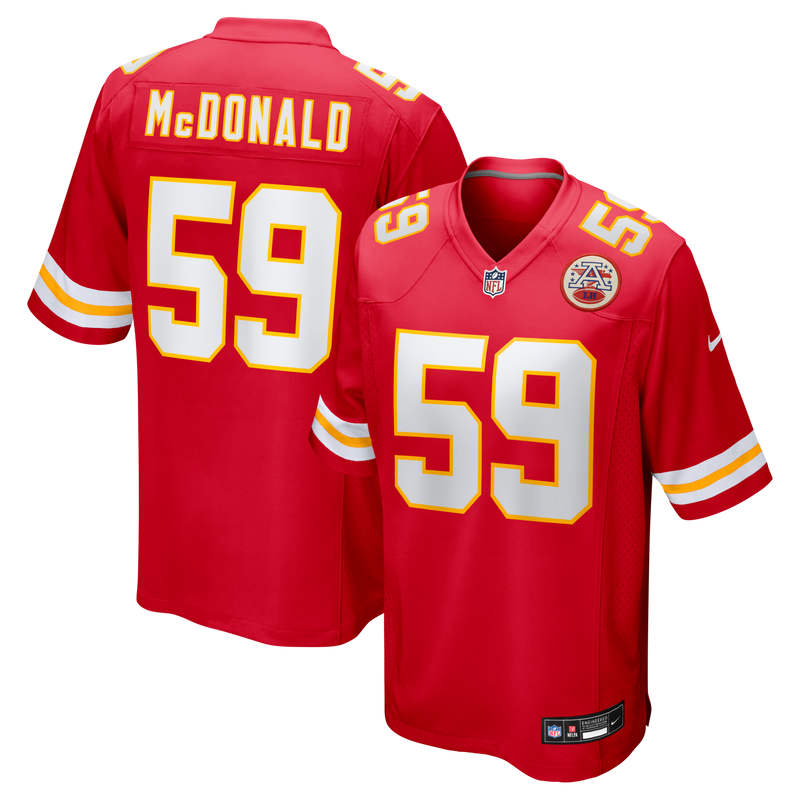 Kansas City Chiefs Cooper McDonald Red jersey – view 1