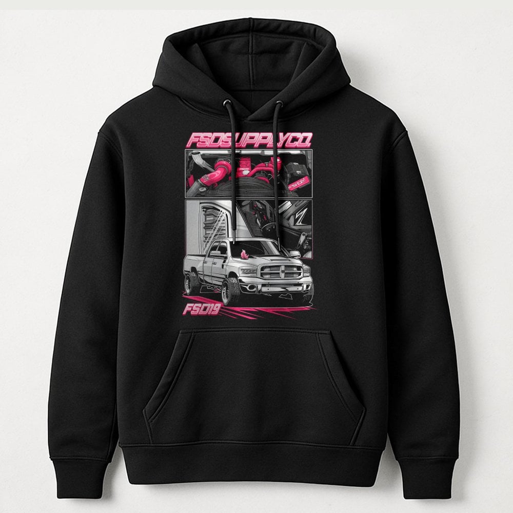 Diesel Truck Graphic Hoodie | Turbo Engine Mechanic Streetwear | Premium Cotton-Poly Blend | Gift For Pickup Truck Enthusiast