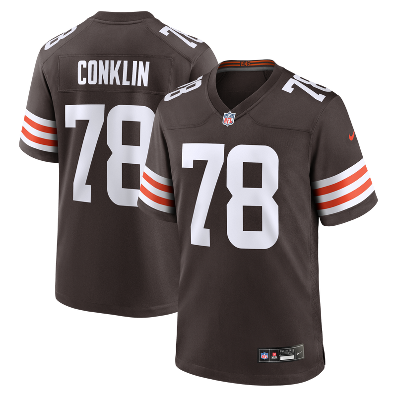 Cleveland Browns Jack Conklin Brown jersey – view 1