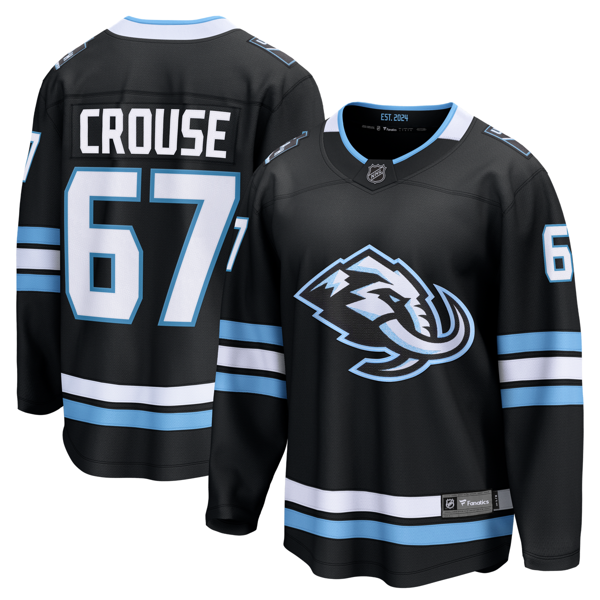Utah Mammoth Lawson Crouse Fanatics Black Home Breakaway Player Jersey