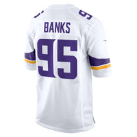 Minnesota Vikings Caleb Banks Nike White Game Jersey
