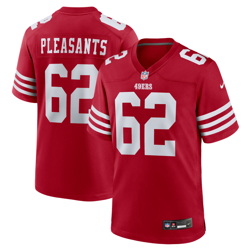 San Francisco 49ers Austen Pleasants Scarlet jersey – view 1