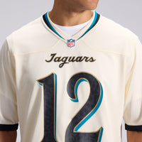 Jacksonville Jaguars Travis Hunter Nike Natural 2026 Rivalries Collection Game Jersey