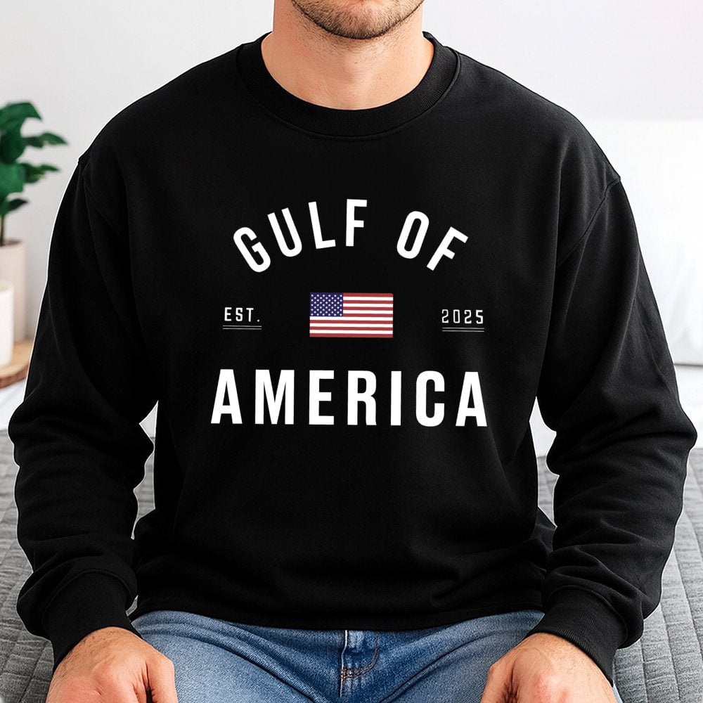 Gulf of America Sweatshirt | Vintage Patriotic Est. 2025 Graphic | Premium Cotton Blend | Unisex USA Pride Gift for Men and W