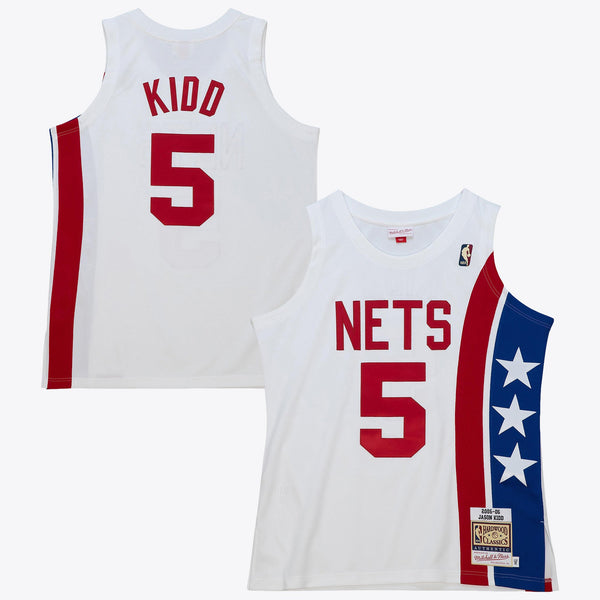 New Jersey Nets Mitchell & Ness Jason Kidd 2005 Alternate Authentic Jersey - White