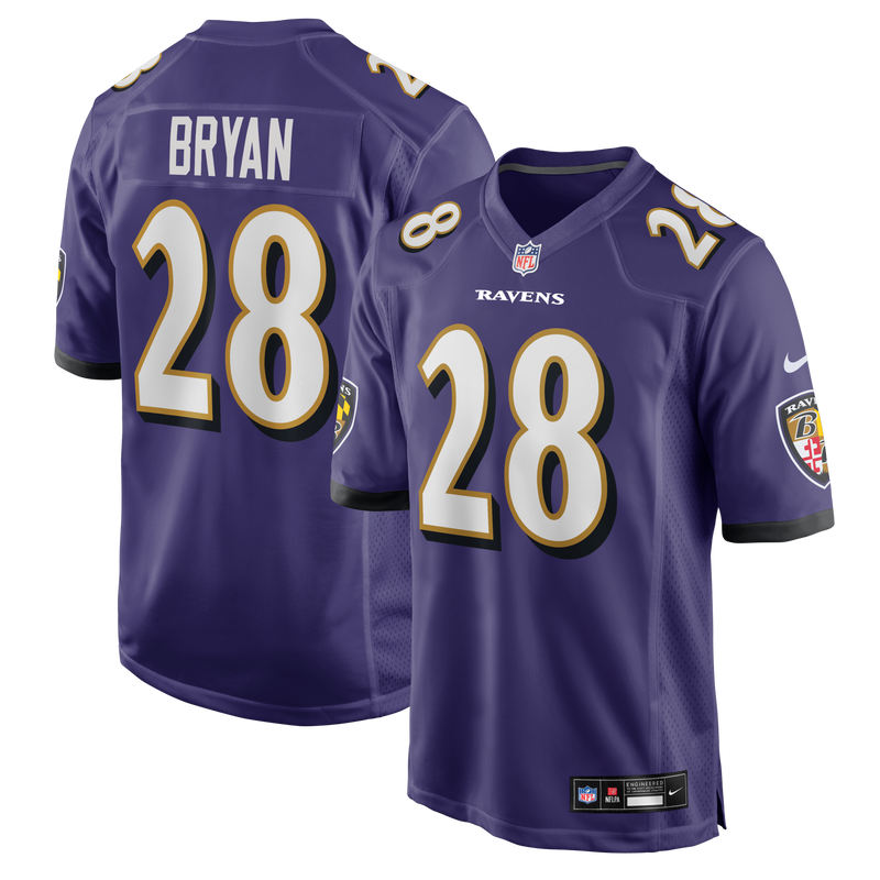 Baltimore Ravens Taven Bryan Purple jersey – view 1