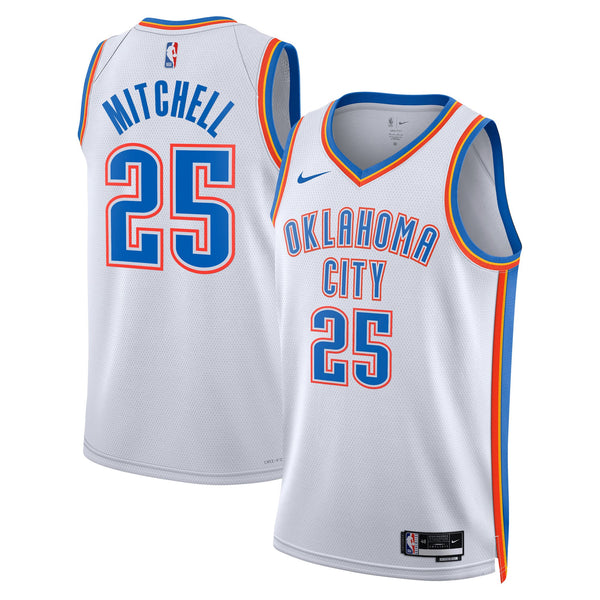 Oklahoma City Thunder Nike Association Edition Swingman Jersey - White - Ajay Mitchell -