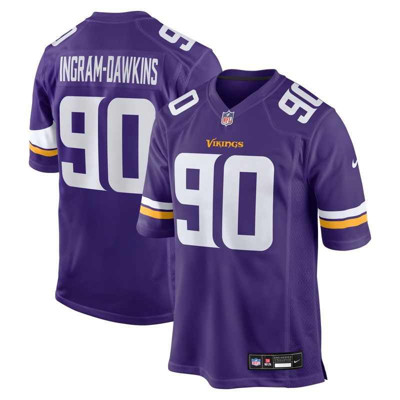 Minnesota Vikings Tyrion Ingram-Dawkins Purple jersey – view 1