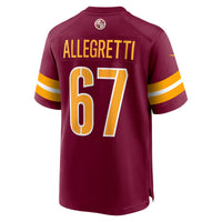 Washington Commanders Nick Allegretti Burgundy jersey – view 4