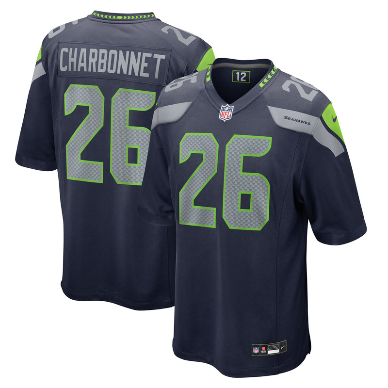 Seattle Seahawks Zach Charbonnet Navy jersey – view 1