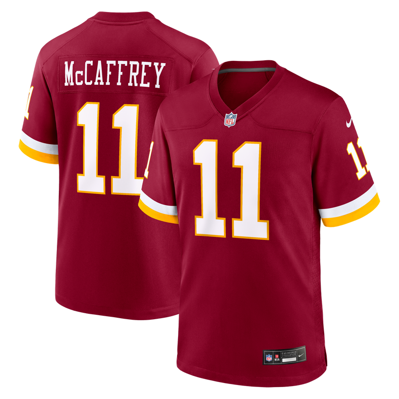 Washington Commanders Luke McCaffrey Burgundy jersey – view 1